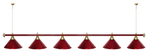 Лампа STARTBILLIARDS 6 пл. (плафоны зеленые,штанга зеленая,фурнитура золото)