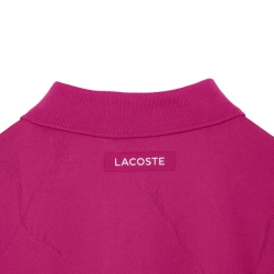 Мужское теннисное поло Lacoste Ultra Dry Jacquard Crocodile Tennis - fuchsia pink