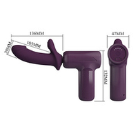 Фиолетовый вибромассажёр с поступательными движениями Pretty Love DJ Scholar Thrusting Super Powerful Gun Massage Purple BW-055028