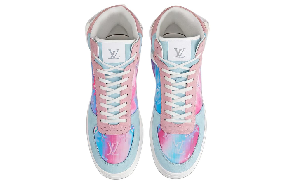 LOUIS VUITTON Rivoli Ankle Sneakers "Blue Pink"