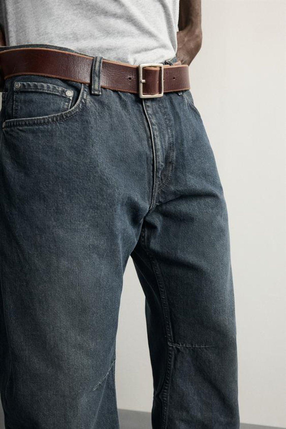 ZARA ДЖИНСЫ STRAIGHT BARREL, СИНИЙ