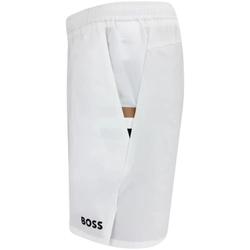 Мужские теннисные шорты BOSS x Matteo Berrettini Stretch-Poplin Shorts with Contrast Logo - white