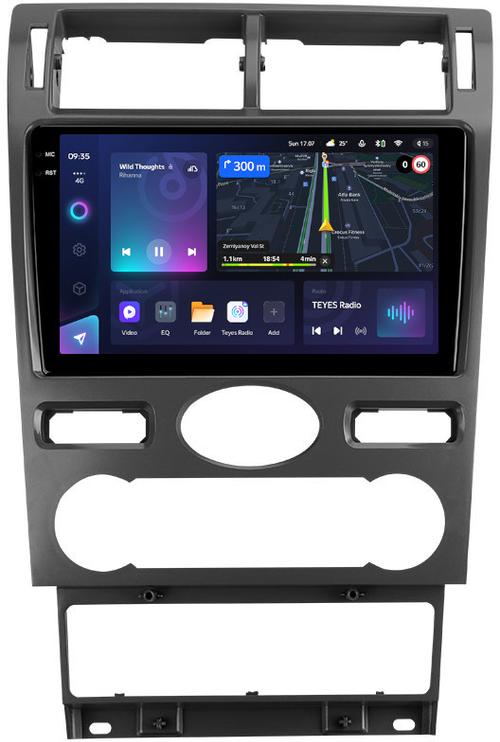 Магнитола для Ford Mondeo 3 2000-2006 (климат) - Teyes CC3 монитор 9" QLED на Android 10, Быстрая, CarPlay, 4G SIM-слот