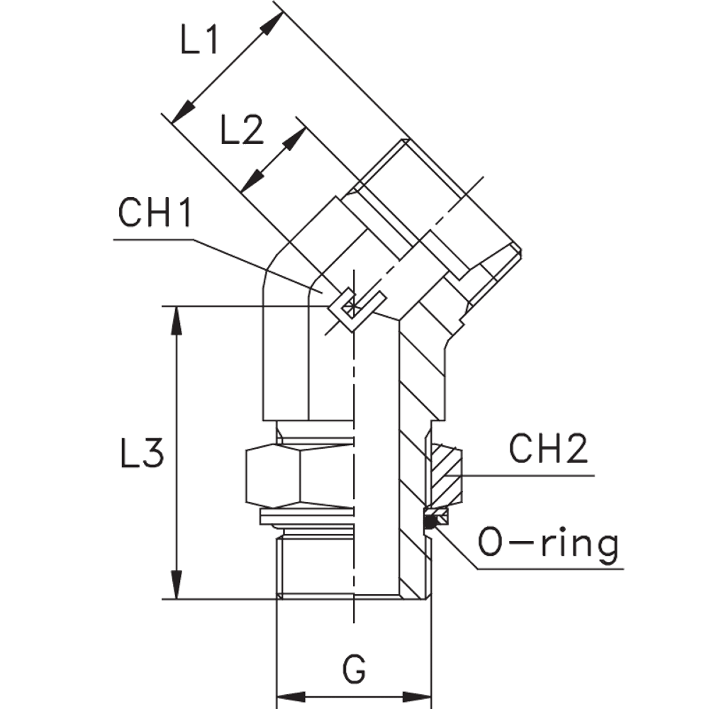 Штуцер FRG45 DS25 BSP 1 (корпус)