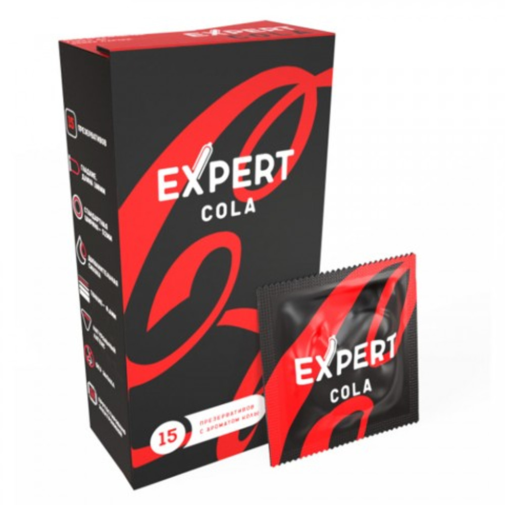 Презервативы EXPERT Cola, аромат Колы, 15 шт
