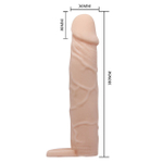 Удлиняющая реалистичная насадка Pretty Love Penis Sleeve 7'' (Цвет: телесный)