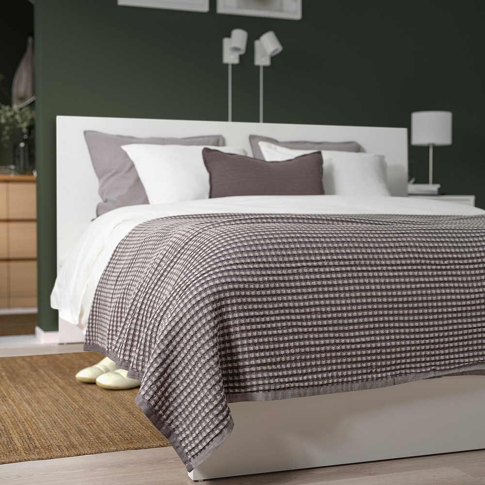 IKEA PELARTUJA  (ИКЕА ПЕЛАРТУЙА)  -  Покрывало - тёмно-серый/светло-серый 150x250 см