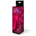 Малиновый вибратор-цветок 19,5см с подвижными тычинками Bior Toys Viva Rose RT-34008
