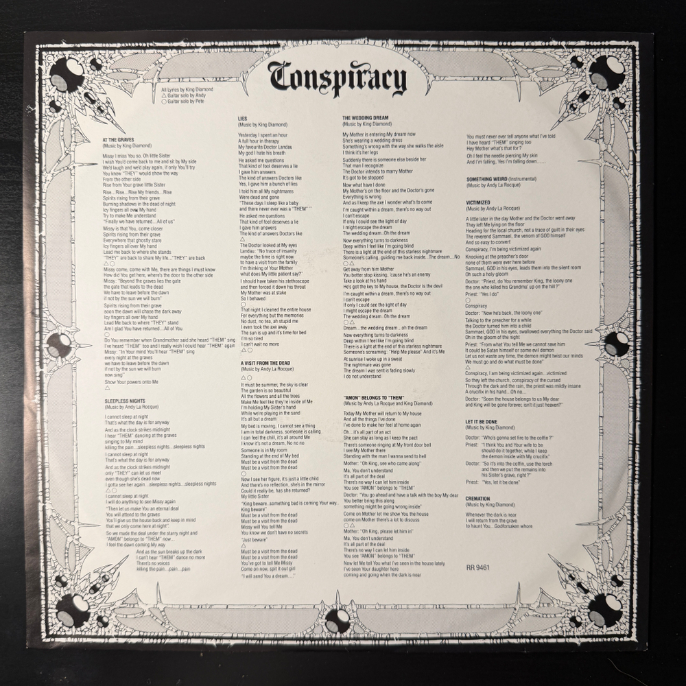 King Diamond ‎– Conspiracy (Голландия 1989г.)