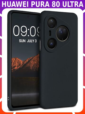 Мягкий Soft Touch чехол из силикона для HUAWEI PURA 80 ULTRA с бархатной подкладкой
