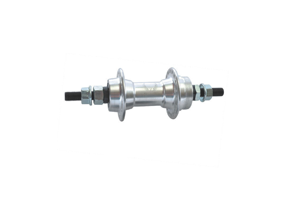 Втулка задняя WZ алюминий V-brake трещотка гайки, 36H ось 3/8''х135x175мм, серебристая