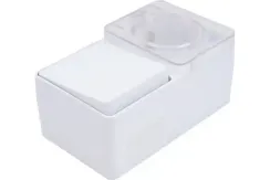 Выключатель Systeme Electric ATLASDESIGN PROFI 1-клавишный + розетка с заземлением IP54 накладной белый 36834