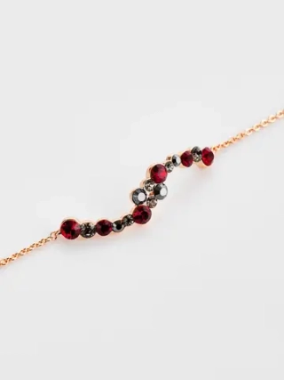 Браслет Млечный путь с красными кристаллами Swarovski