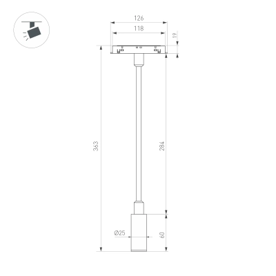 Светильник MAG-ORIENT-SPOT-FLEX-R25-3W Day4000 (BK, 24 deg, 48V) (Arlight, IP20 Металл, 5 лет)