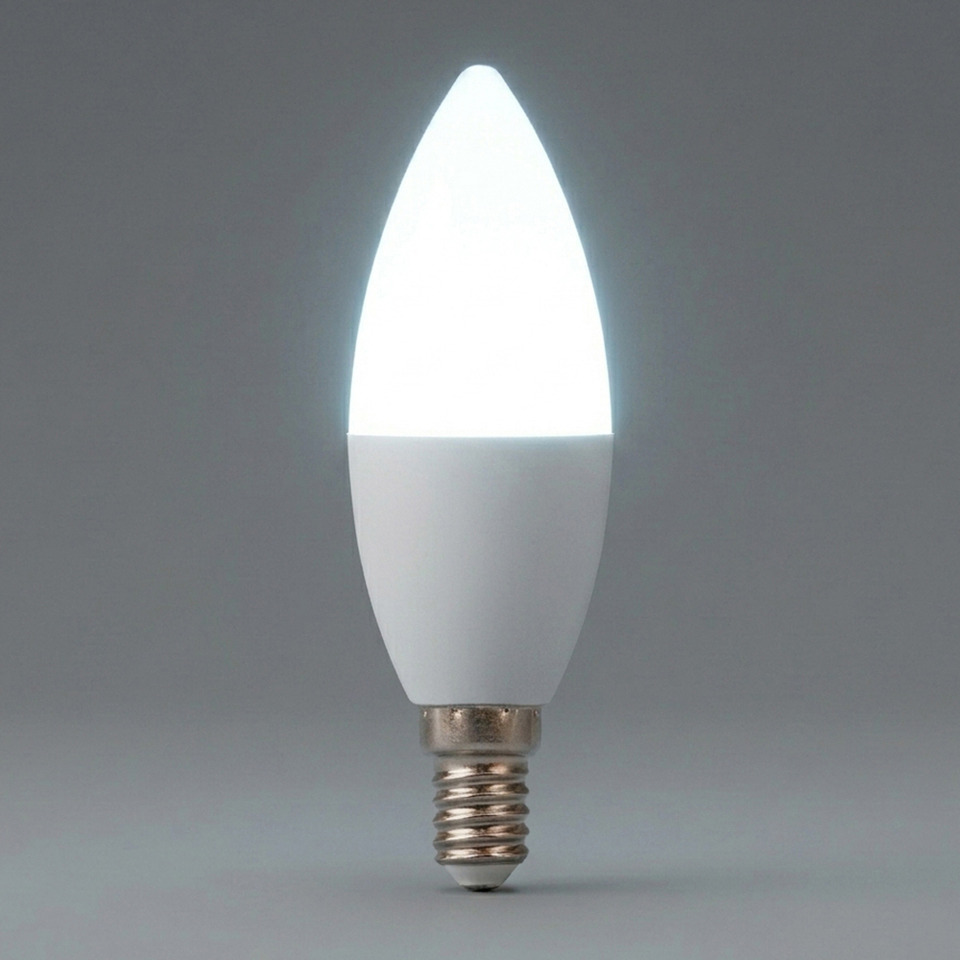 Лампа светодиодная LED 9вт Е14 дневной матовая свеча LB-570 25800 FERON