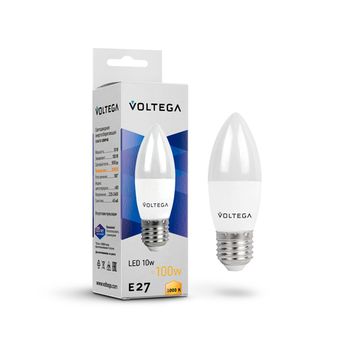 Светодиодная лампа Simple Candle 10W 3000K E27 (7240) VG2-C37E27-3K-10W Voltega