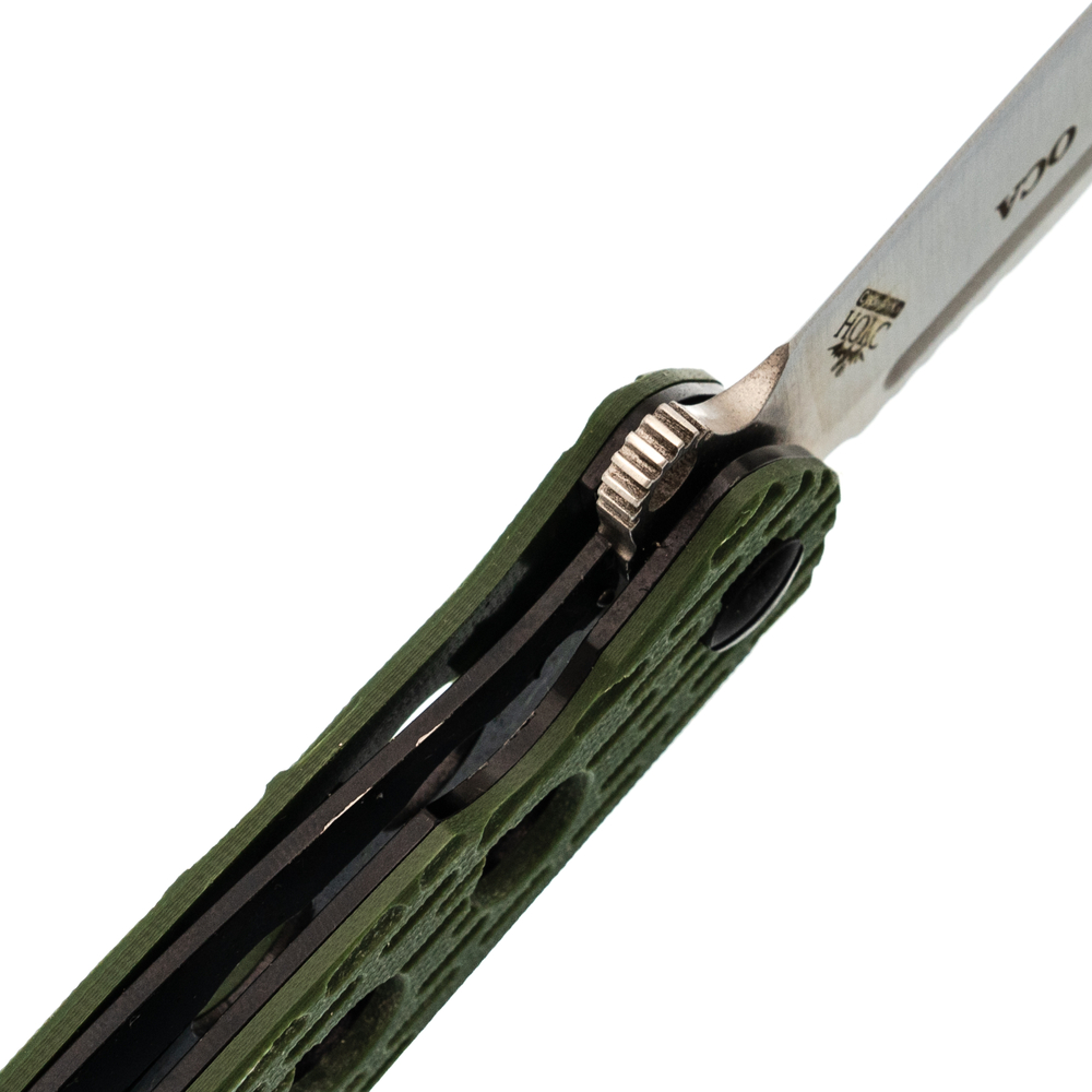 Складной нож Оса НОКС, сталь D2, рукоять G10, зеленый, 301-109404