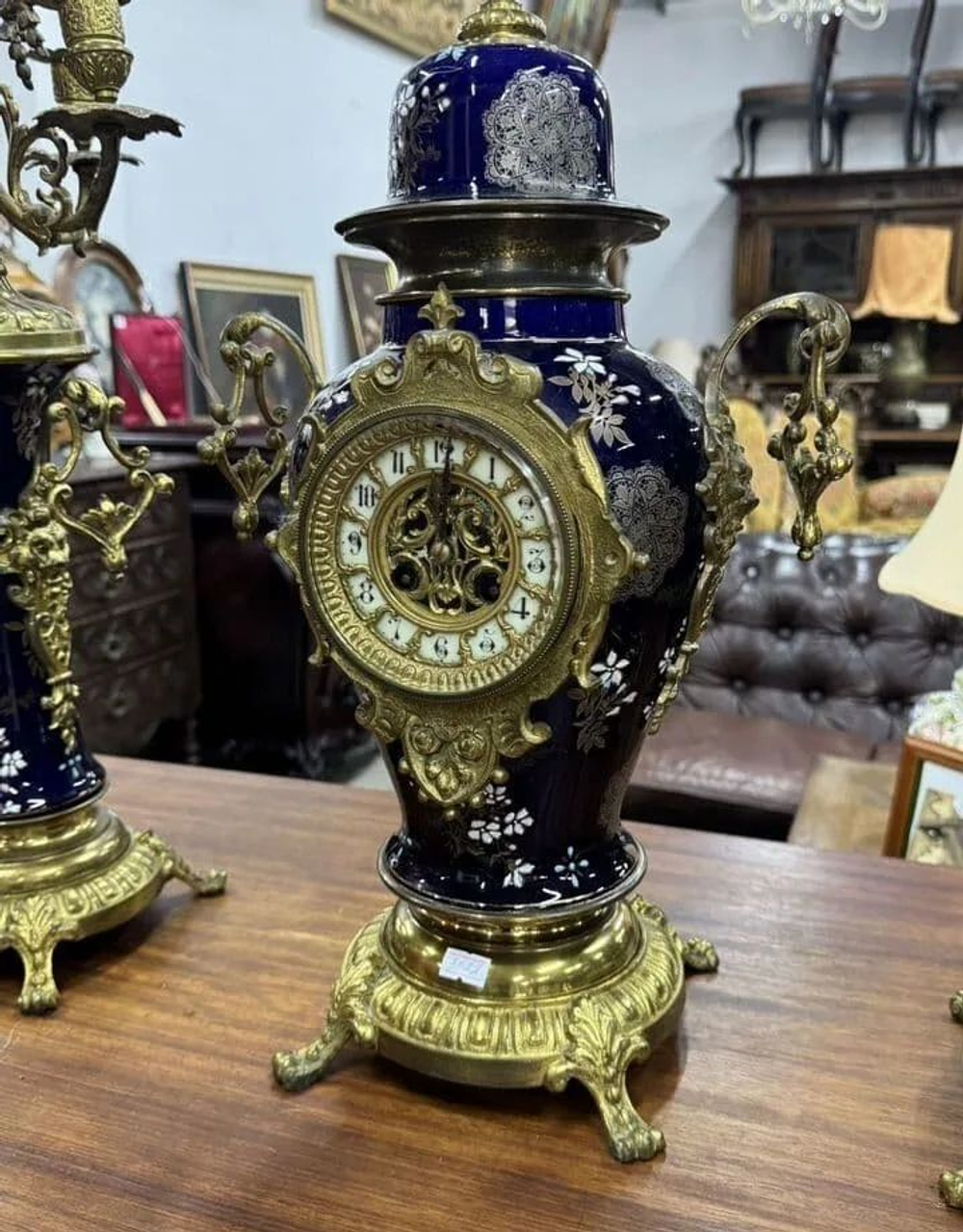Каминный комплект часы и канделябры 2 шт