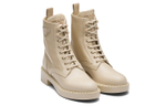 PRADA Women"s Brushed Leather And Re-Nylon Ankle Boot "Desert Beige"