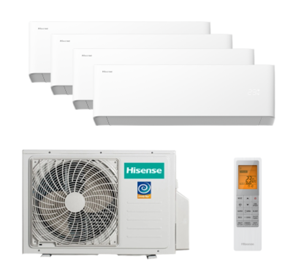 Мульти сплит-система Hisense на 4 комнаты (20+20+20+20 кв.м.) VIBE PRO белый