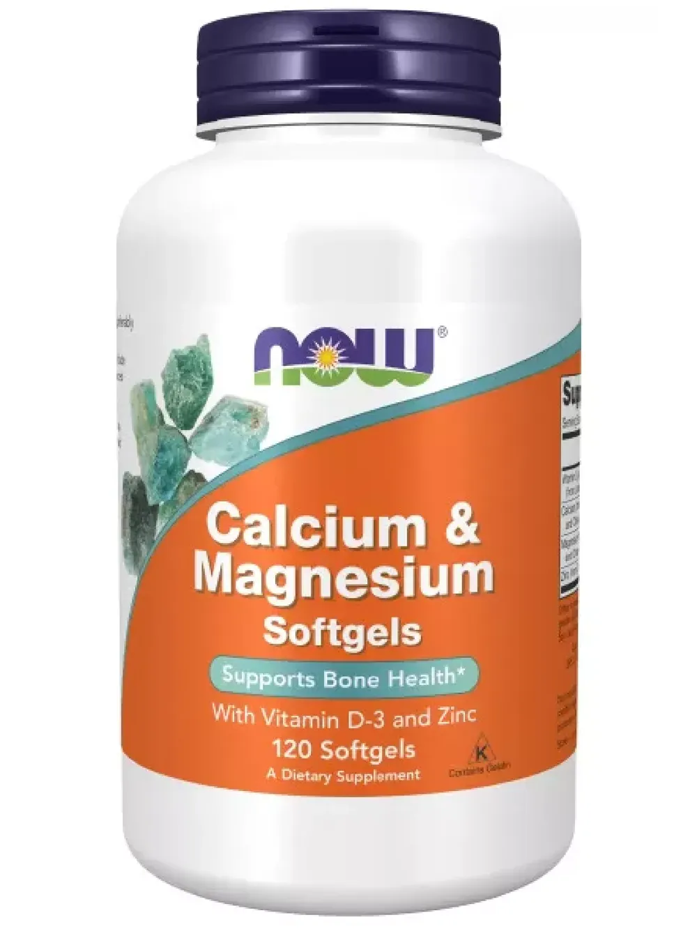 NOW - Calcium & Magnesium + D3 / 120 vcaps