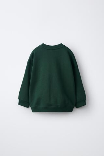 ZARA ОДНОТОННАЯ ТОЛСТОВКА, БУТЫЛОЧНО-ЗЕЛЕНЫЙ