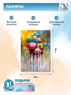 "Зонтики", репродукция 50х70 см