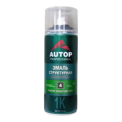 AUTOP PROFESSIONAL №4 Эмаль структурная для пластика PLASTIC STRUCTURE COAT, серая 520 мл