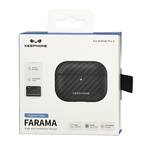 Чехол для Airpods Pro 3 Keephone Farama (Diago) (KPFRAPP3TBK) черный