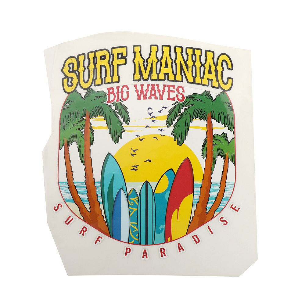 Термотрансфер "Surf Maniac" 19.5х16.8 см, 10 шт Термотрансфер "Surf Maniac" 19.5х16.8 см, 10 шт