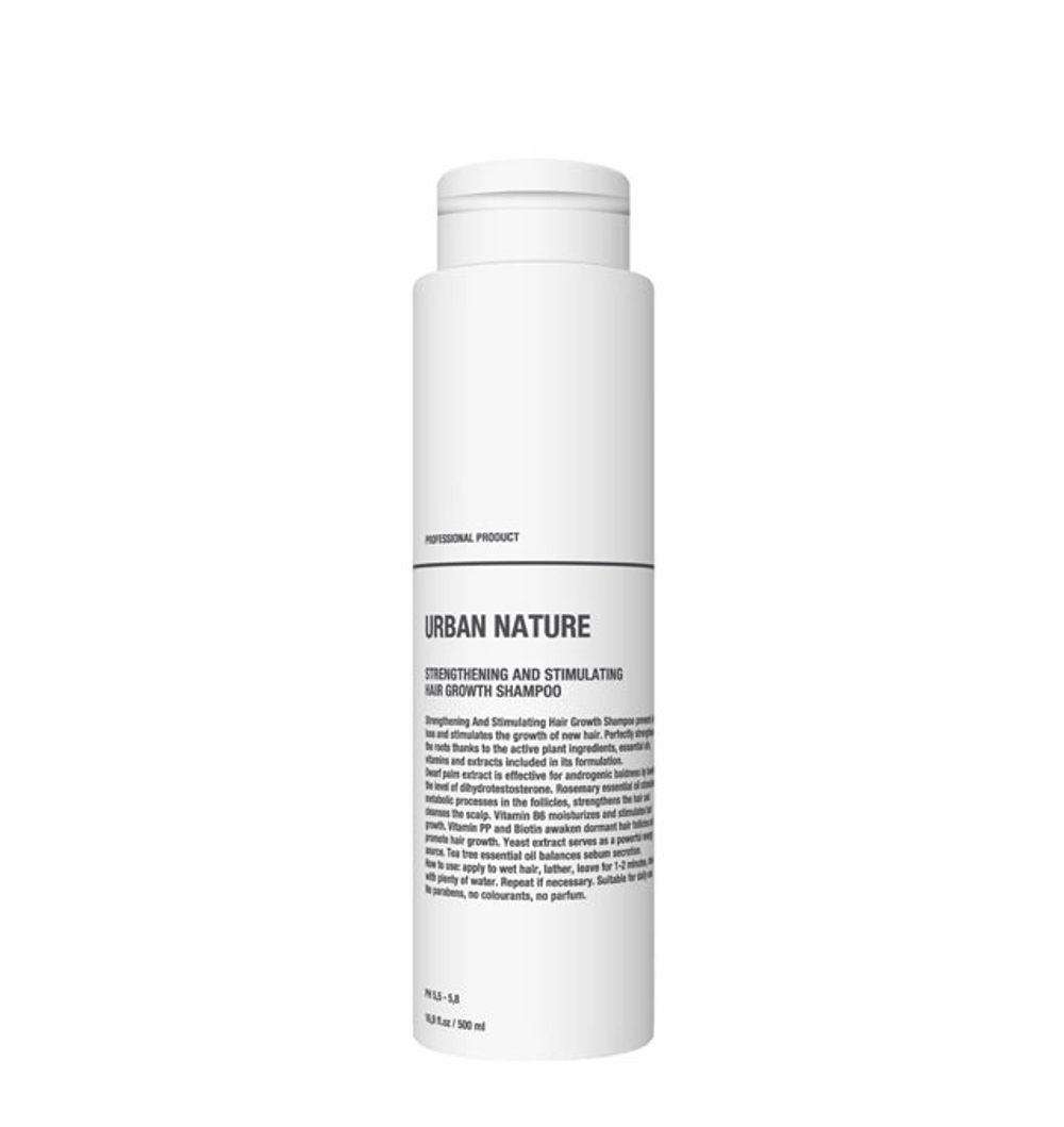 Шампунь Urban Nature STRENTHENING AND STIMULATING HAIR GROW Укрепляющий для стимуляции роста волос