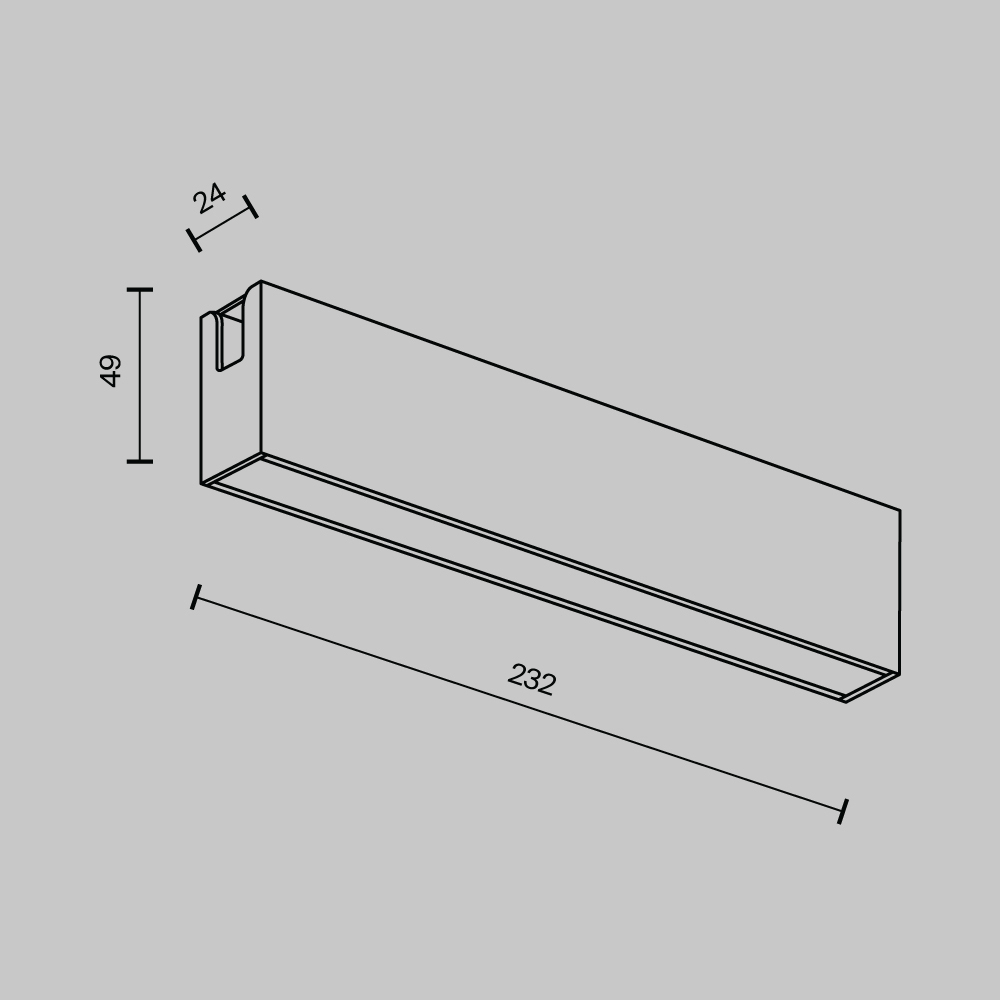 Магнитный трековый светильник Maytoni FLARITY Basis TR151-1-12W3K-B