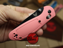 Нож Benchmade 556 Griptilian Mini - розовый нейлон, клинок черный RK/Н40
