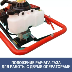 Мотобур (бензобур) Iron Mole E68 Tandem со шнеком для земли N1 300x1000 мм