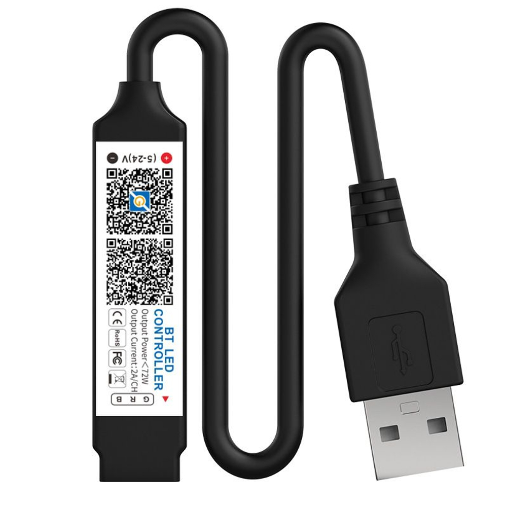 RGB ленты контроллер блютуз управление телефоном + пульт 5V