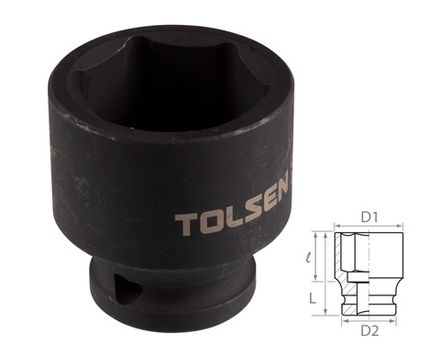 Цена на TOLSEN (TT18230) Головка торцевая ударная шестигранная 1/2", 30 мм