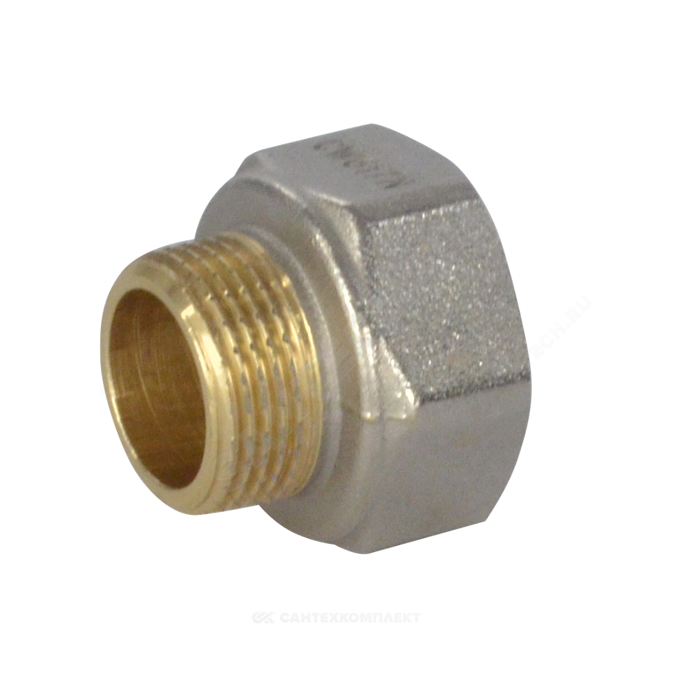 Переход латунь никель реборда Ду 50х40 (2"х1 1/2") ВР/НР 9021 ГОСТ 32585-2013 Aquasfera 9021-13