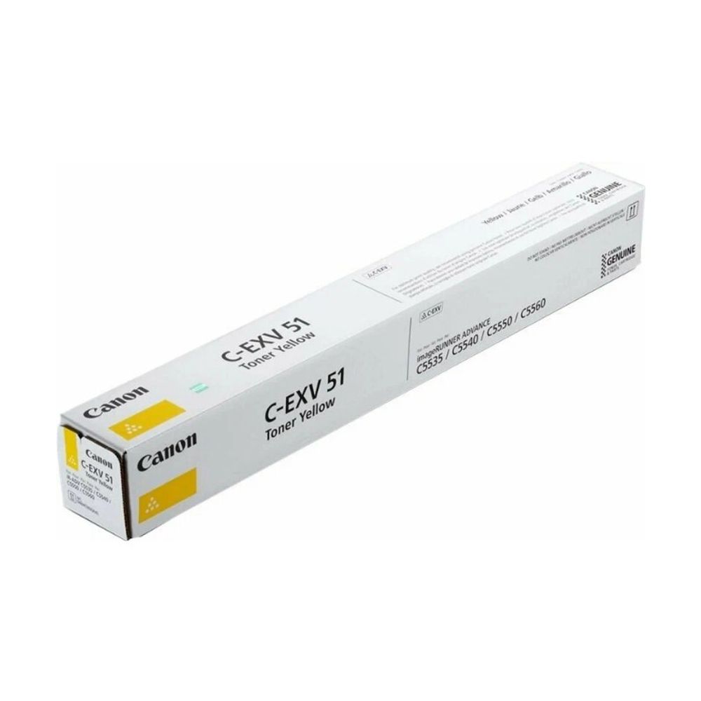 Тонер-картридж CANON C-EXV51 Y для imageRUNNER ADVANCE C5535/C5540/C5550/C5560 желтый (0484C002)