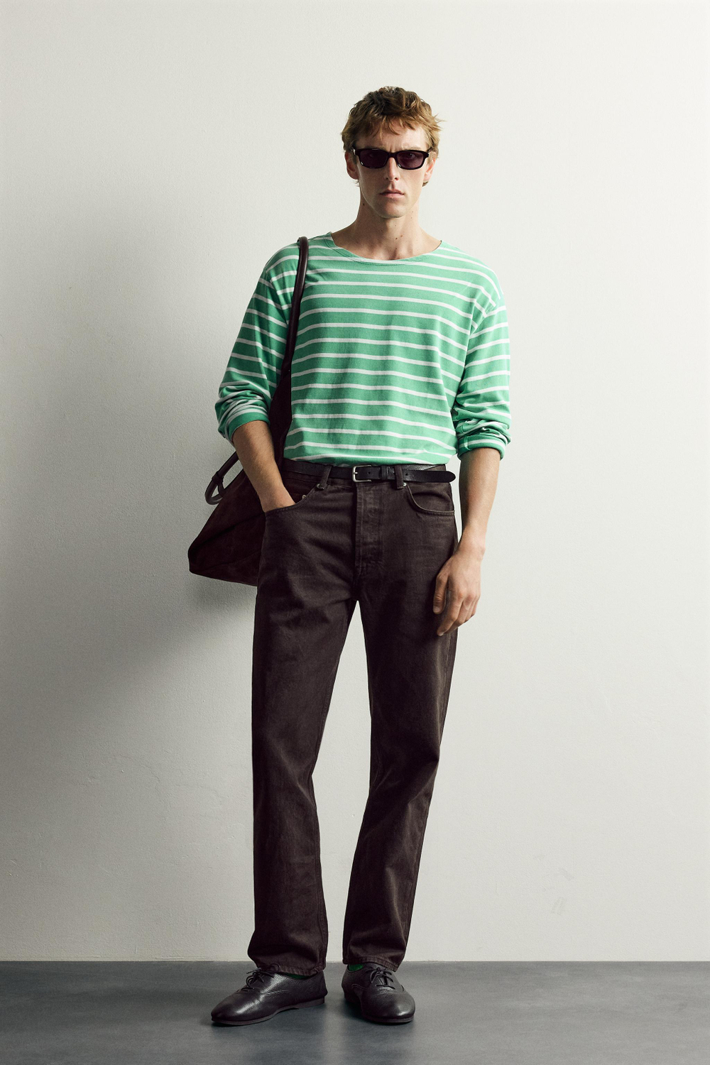 ФУТБОЛКА ЖАККАРД В ПОЛОСКУ AARON LEVINE X ZARA — ZARA