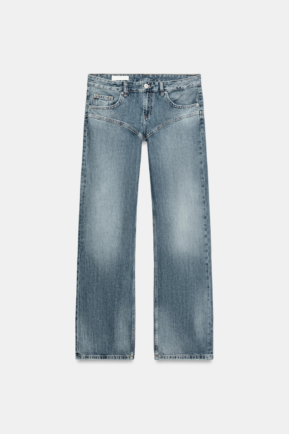 ДЖИНСЫ TRF STRAIGHT С НИЗКОЙ ПОСАДКОЙ И ШВАМИ — ZARA