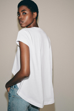 АСИММЕТРИЧНАЯ ХЛОПКОВАЯ ФУТБОЛКА — ZARA