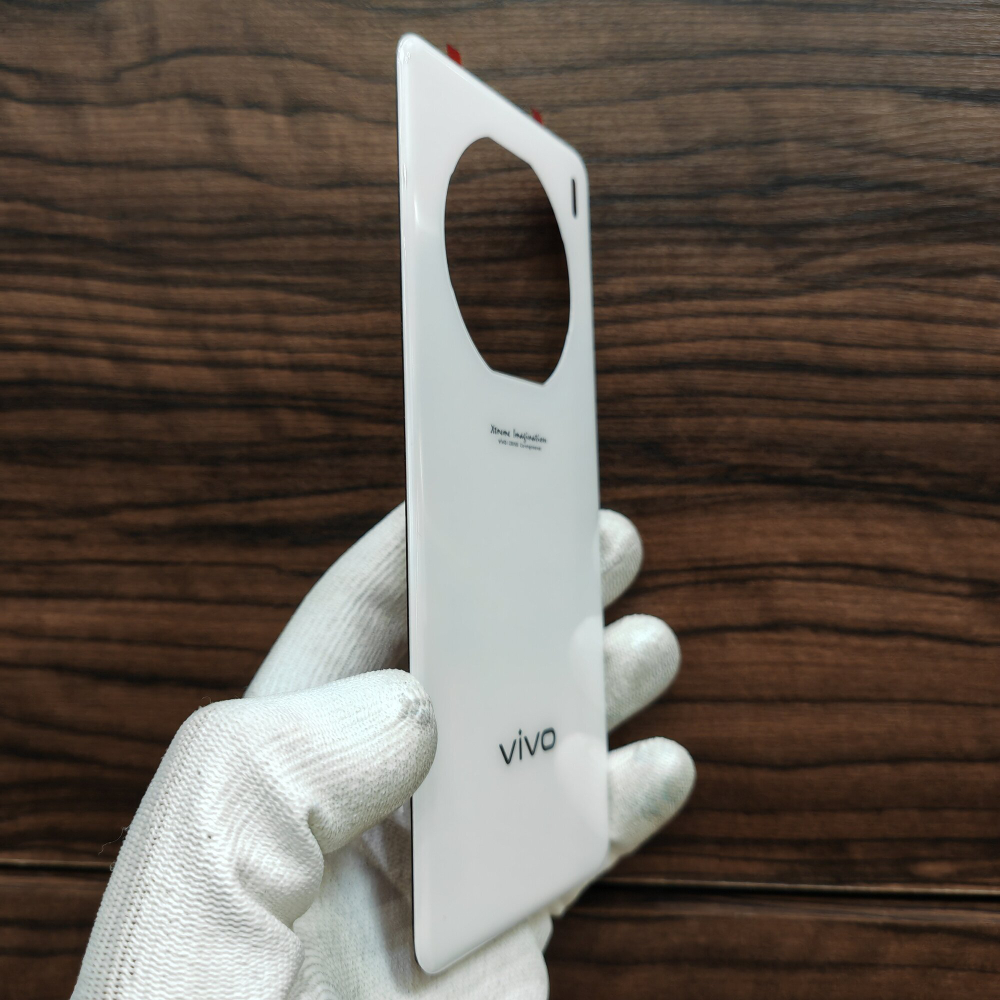 Крышка для Vivo X100S оригинальная без стекла камеры (заднее стекло) цвет: Белый