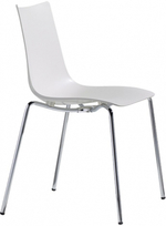 Стул пластиковый Scab Design Zebra Technopolymer 4 legs, хром, лен