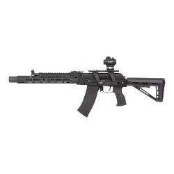 Коллиматор Target Optic 1x20, Weaver, красная марка, точка 2 MOA, проставка - вид прицела на карабине
