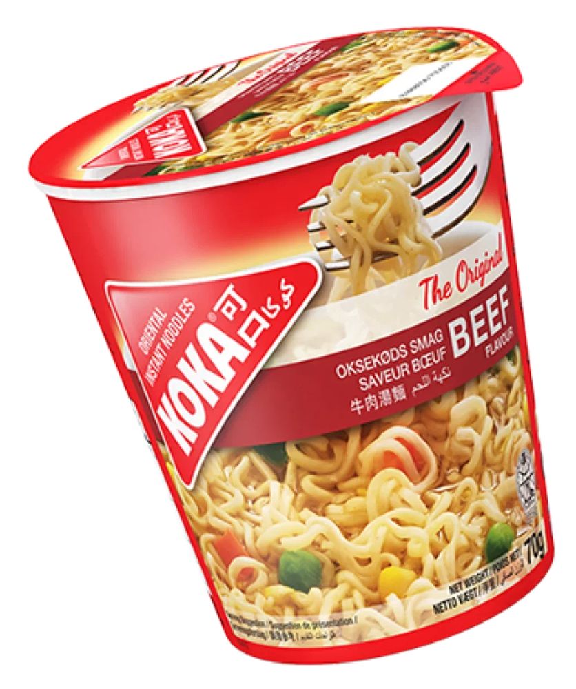 Лапша KOKA Original со вкусом говядины в чаше 70 г