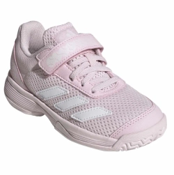 Детские Кроссовки теннисные  Adidas Courtflash K - distilled pink/cloud white/distilled pink