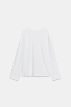 ZARA ФУТБОЛКА НА ПУГОВИЦАХ, БЕЛЫЙ