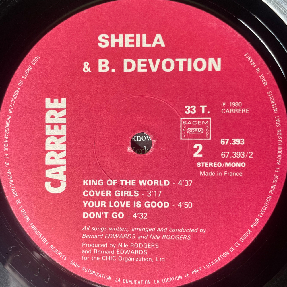 Sheila And B. Devotion ‎– King Of The World (Франция 1980г.)