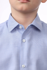 Сорочка подростковая VESTER длинный рукав, цвет синий, хлопок/пэ