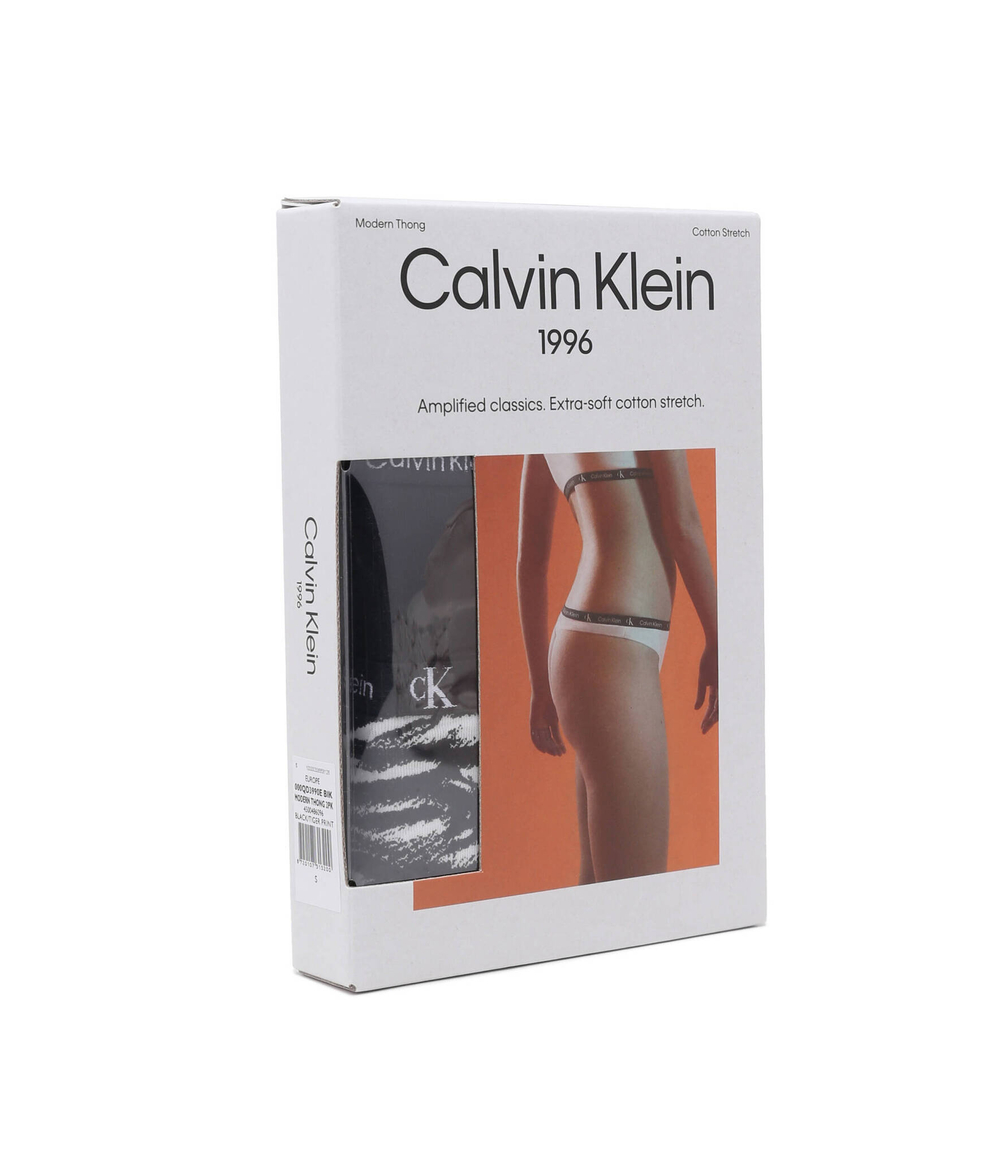 Стринги 2 пары Calvin Klein Underwear - черный(000QD3990E)